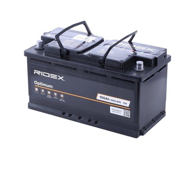 Bateria RIDEX OPTIMUM 930A, 100Ah, Bateria chumbo-ácido, com pega, sem indicador de nível 1S0018