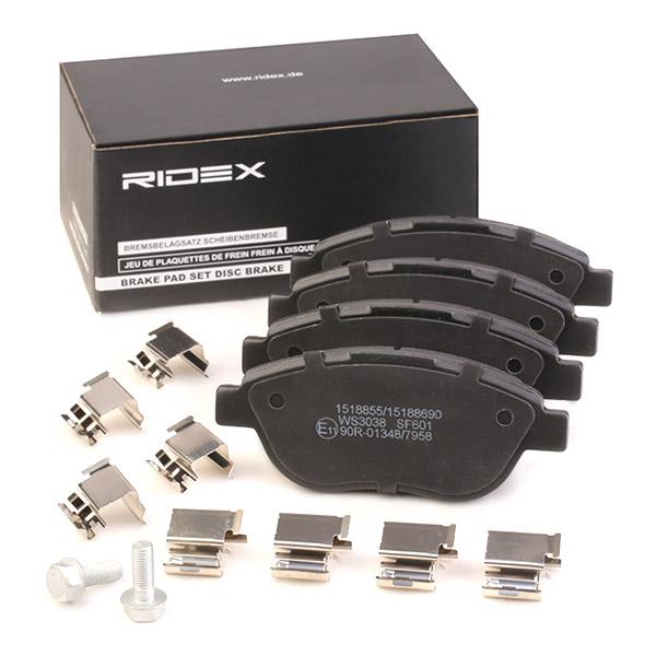 RIDEX Kit de plaquettes de frein, frein à disque