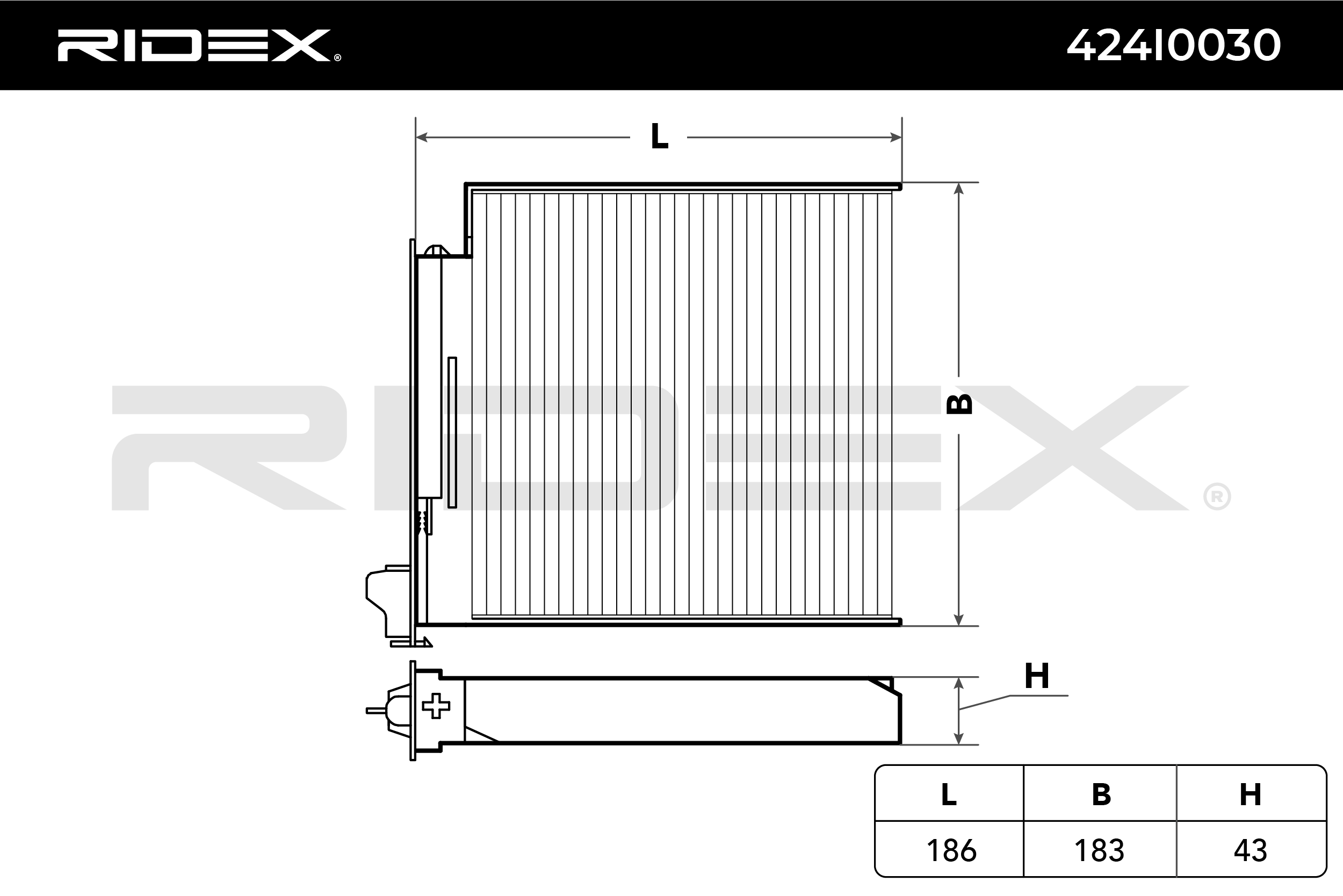 RIDEX Filtre, air de l'habitacle