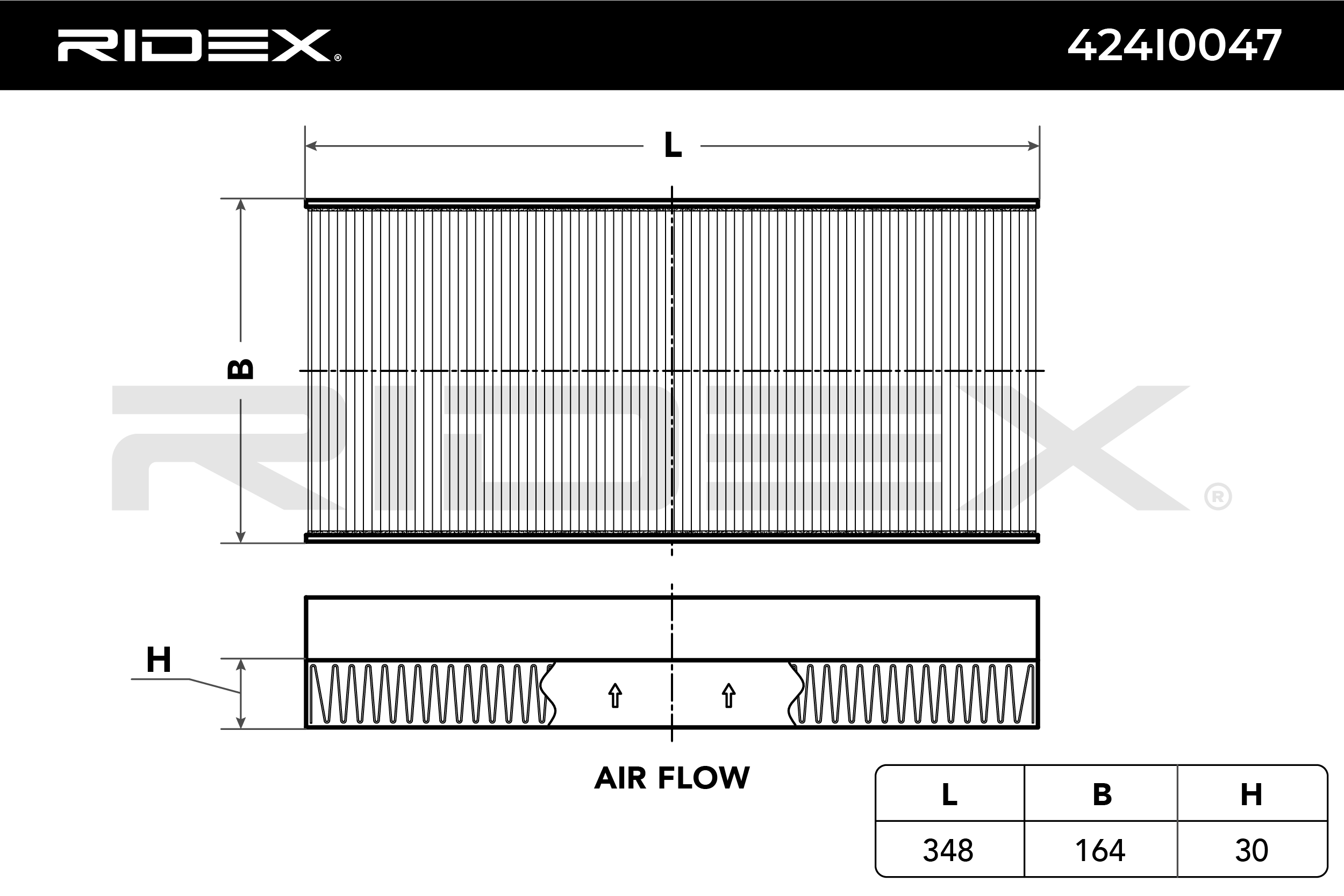 RIDEX Filtro, Aria abitacolo