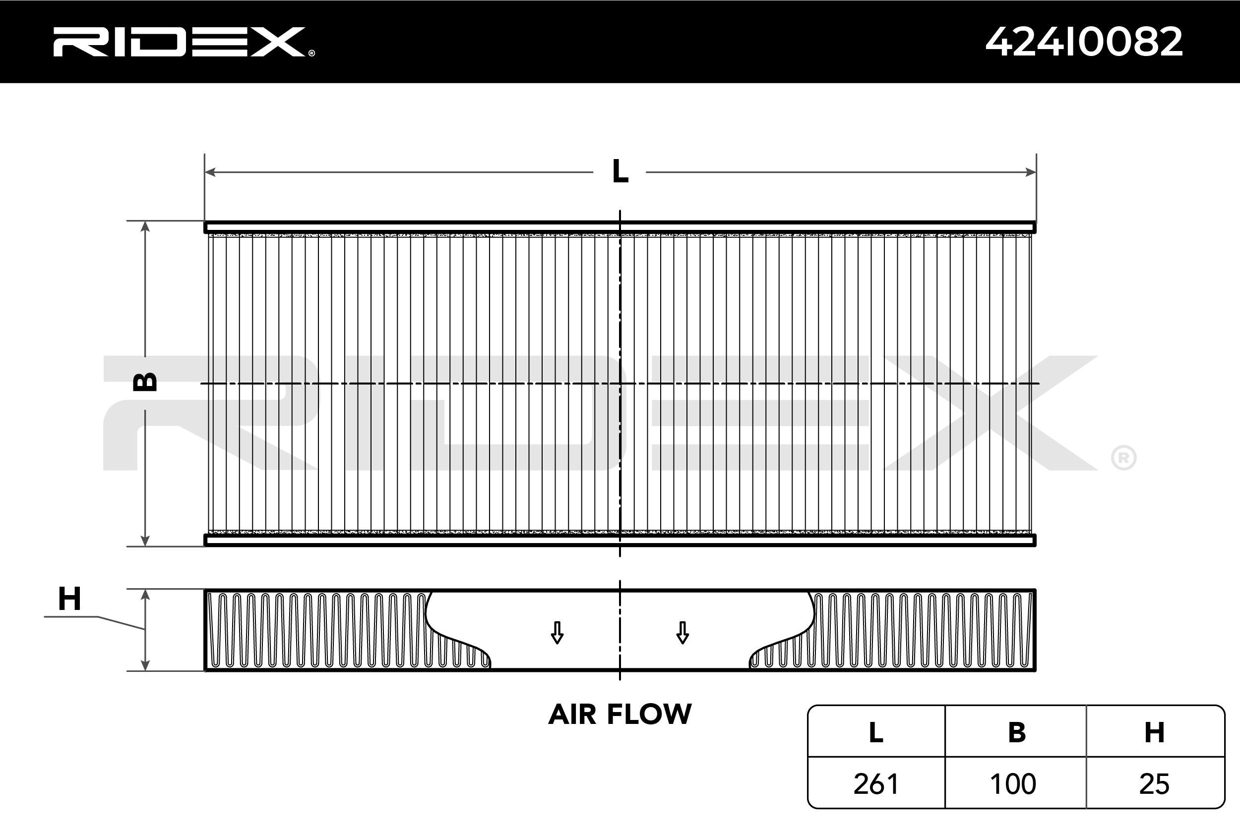 RIDEX Filtre, air de l'habitacle