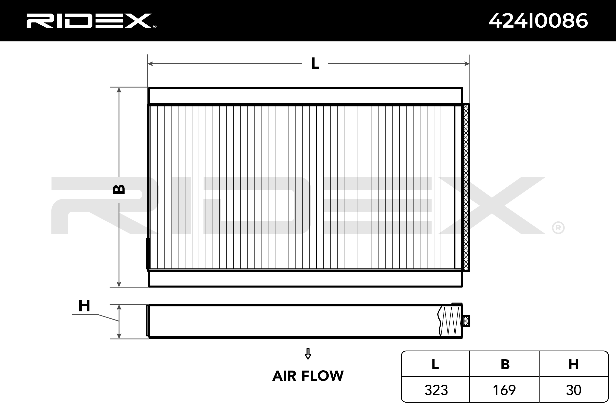 RIDEX Filtro, Aria abitacolo