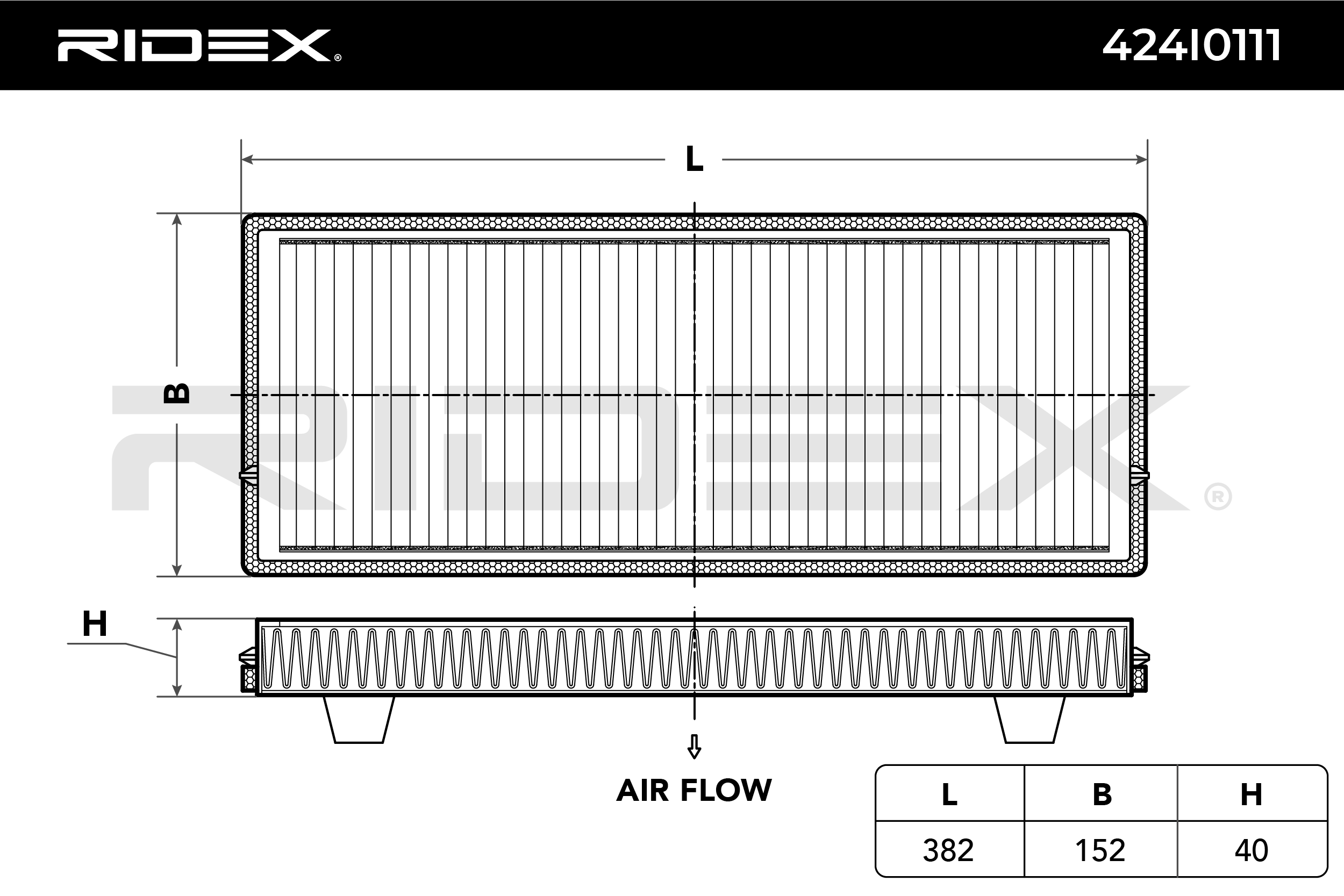 RIDEX Filtre, air de l'habitacle