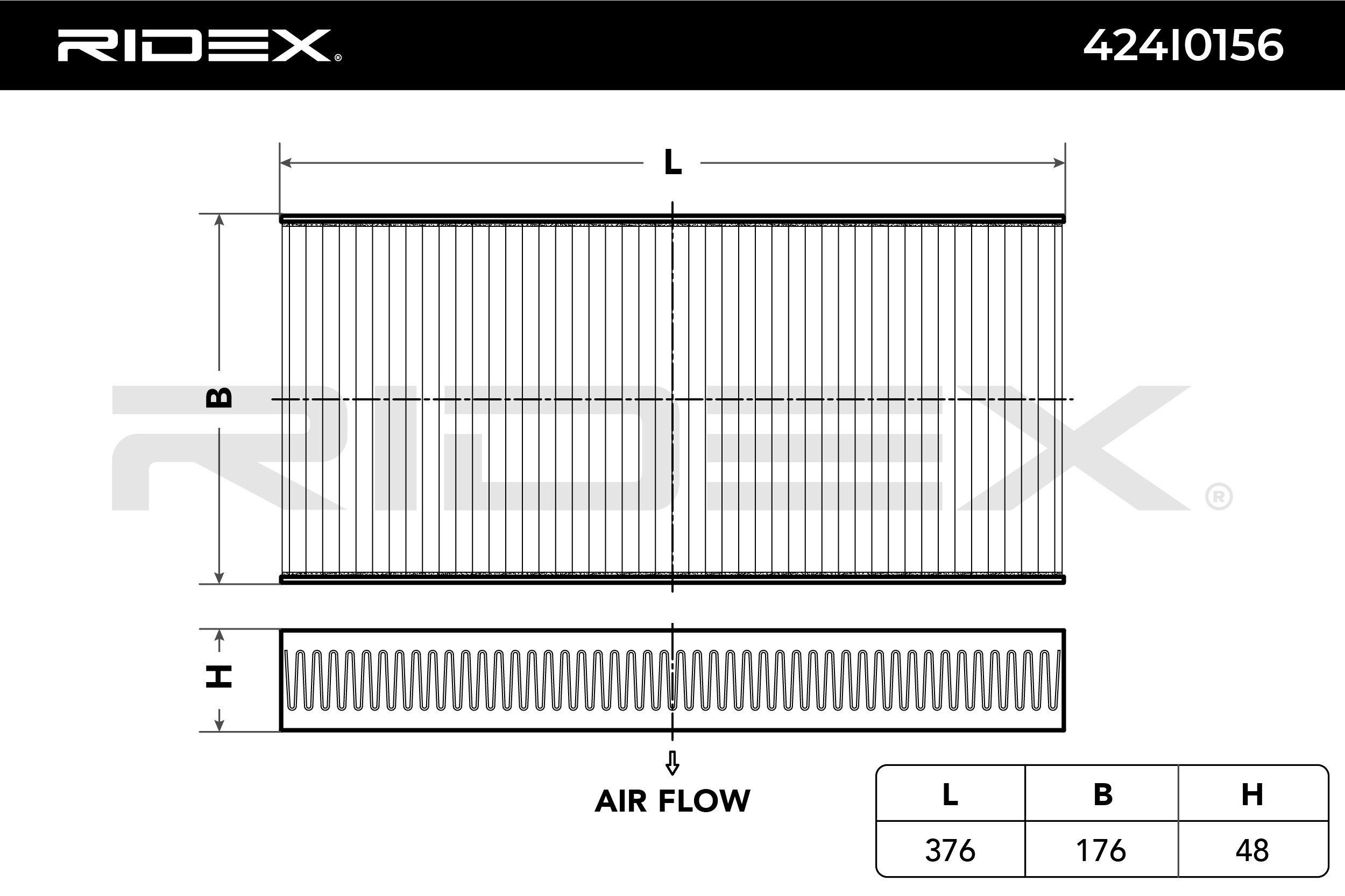 RIDEX Filtre, air de l'habitacle