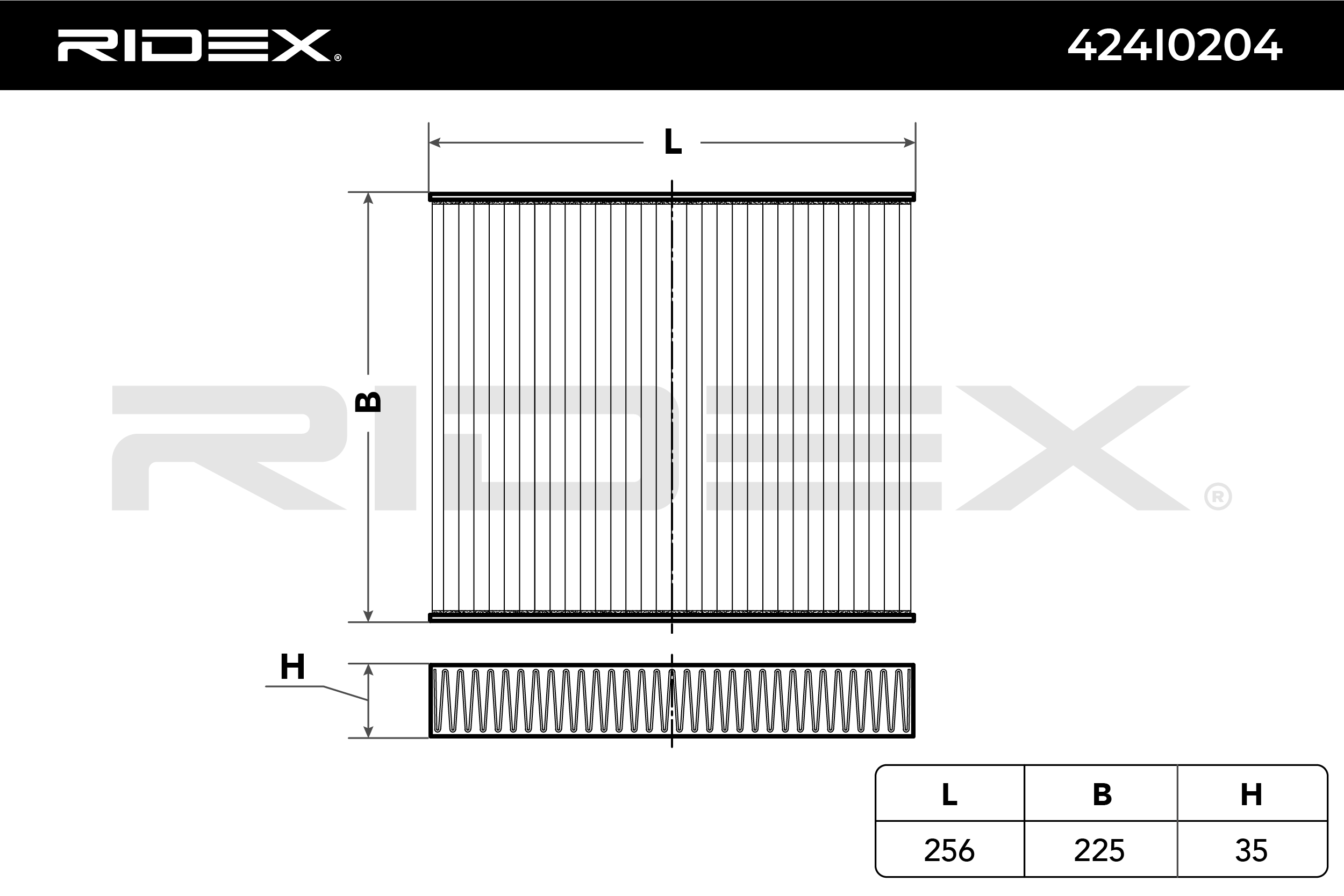 RIDEX Filtre, air de l'habitacle