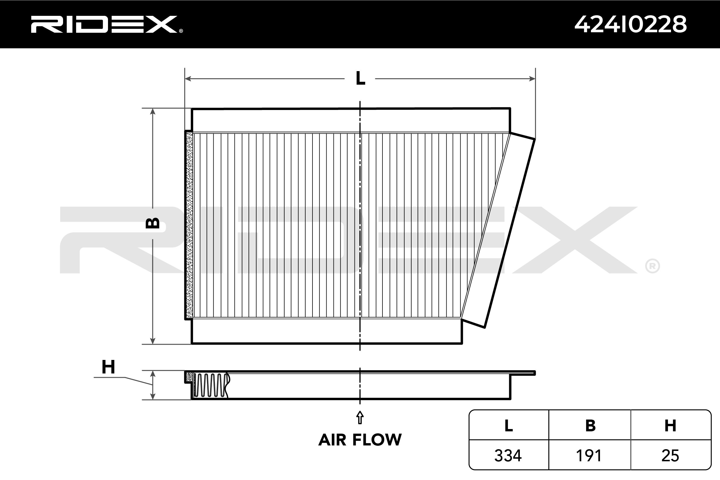 RIDEX Filtro, Aria abitacolo