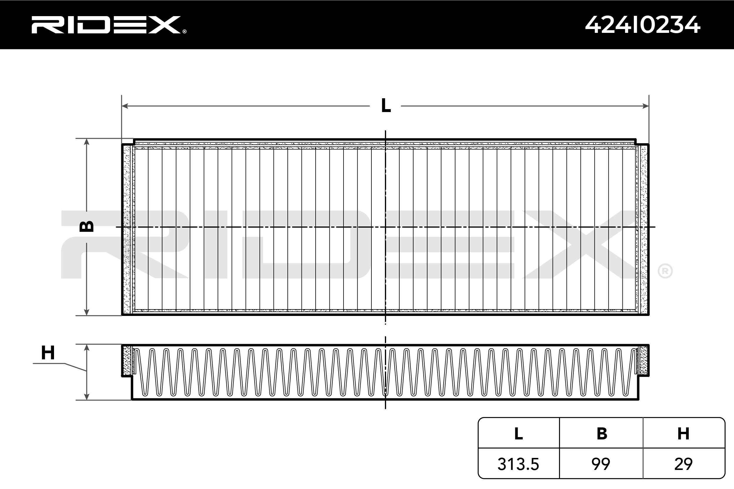 RIDEX Filtro, Aria abitacolo