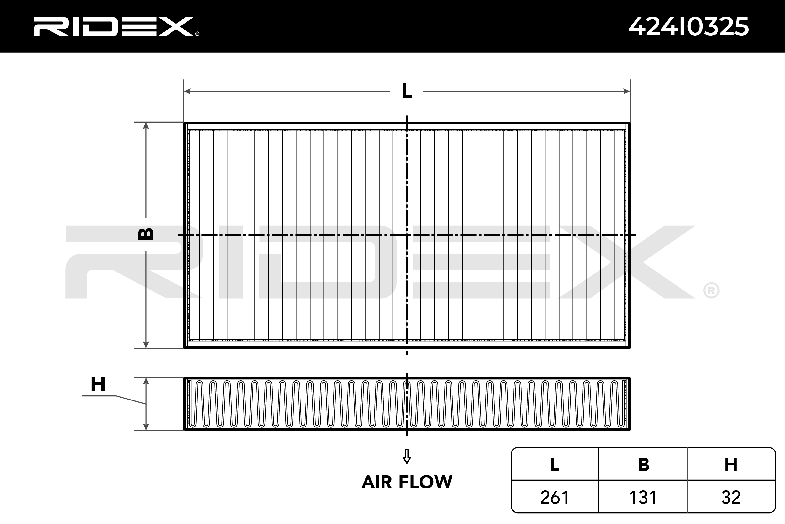 RIDEX Filtre, air de l'habitacle