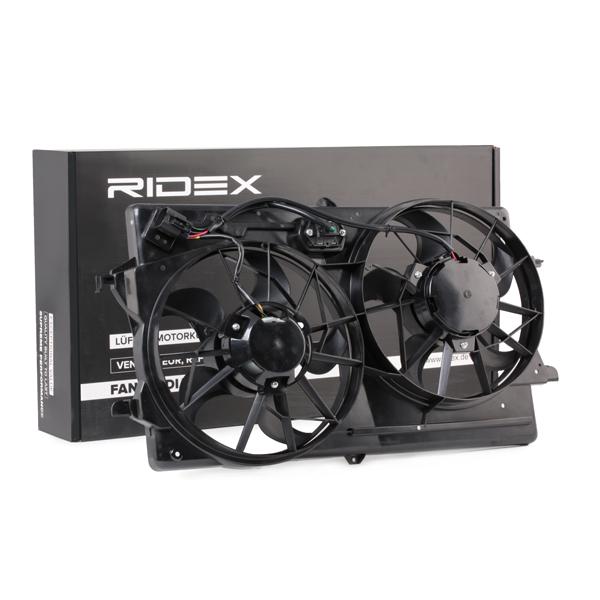 Ventilador, refrigeração do motor RIDEX 300/300mm, com estrutura do ventilador do radiador (caixilho) 508R0062