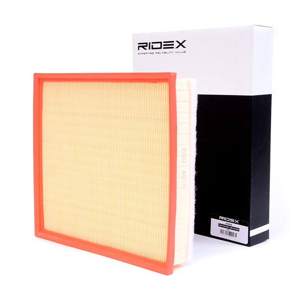 Filtru aer RIDEX dreptunghiular, Filtru aer suplimentar, Insertie filtru, cu filtru prefiltrare 8A0117