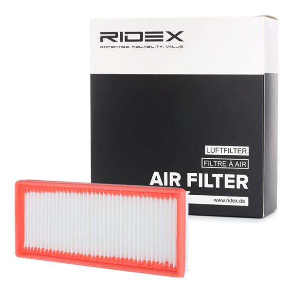 Filtro de ar RIDEX rectangular, Cartucho filtrante 8A0186