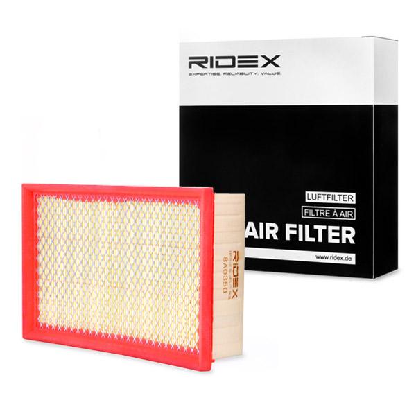 Filtru aer RIDEX dreptunghiular, Filtru aer suplimentar, Filtru cu sita, Insertie filtru 8A0350