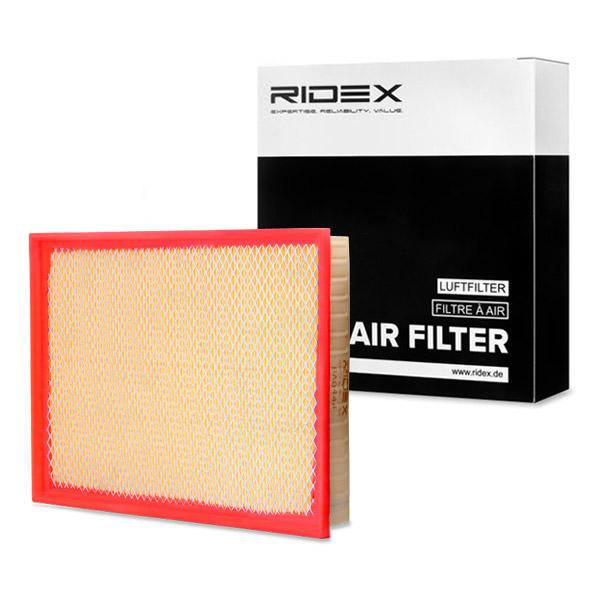 Filtru aer RIDEX dreptunghiular, Filtru aer suplimentar, Insertie filtru, cu filtru prefiltrare 8A0444