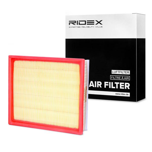 Filtru aer RIDEX dreptunghiular, Filtru aer suplimentar, Insertie filtru, cu filtru prefiltrare 8A0485