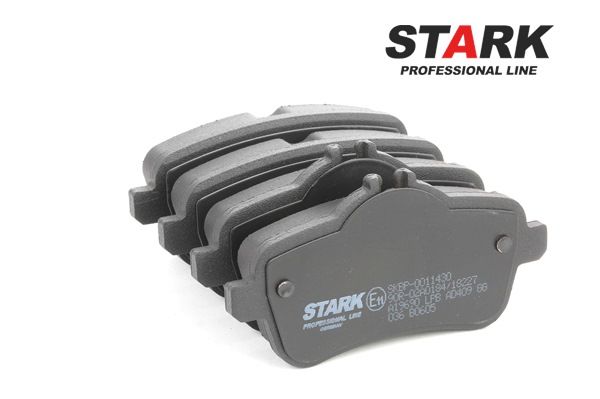 Pastilhas de travão STARK Eixo traseiro, com acessórios, com parafusos de pinça de travão SKBP-0011430